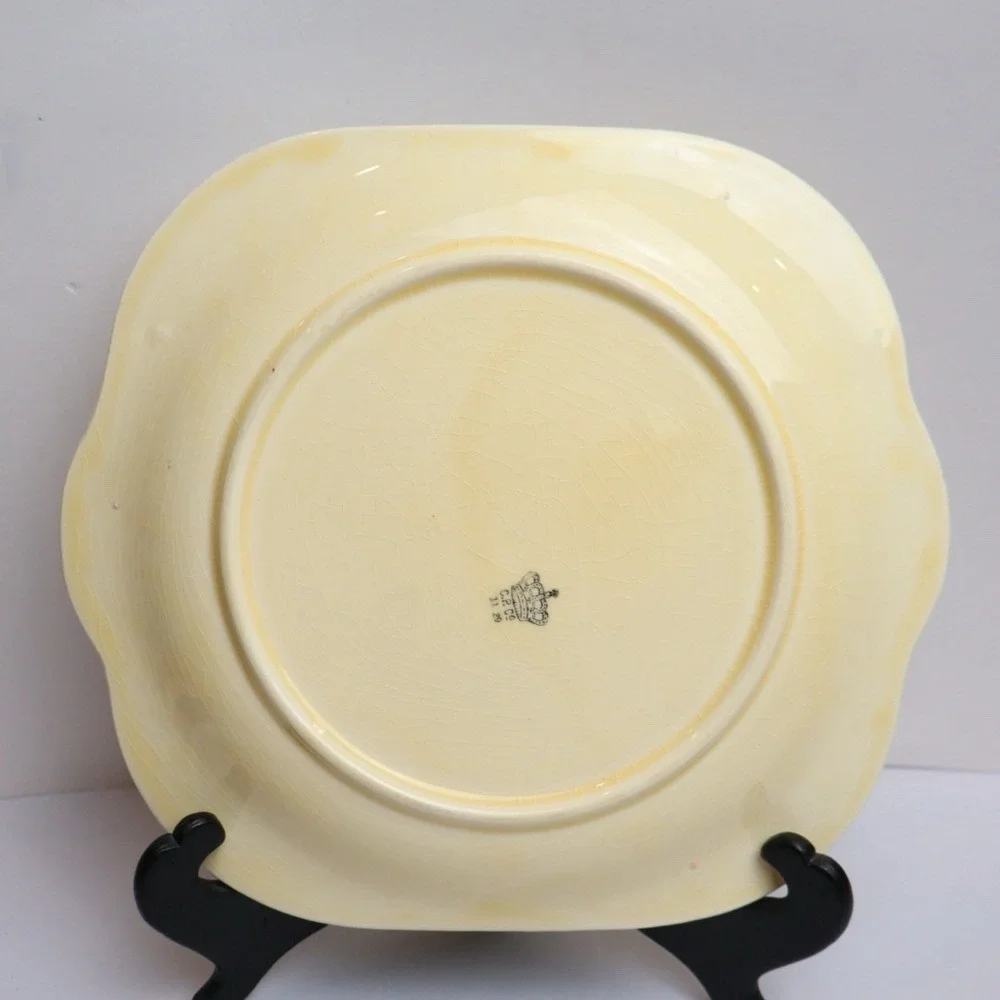 VTG Art Deco Hand Painted Floral Serving Platter Tray C.P. Co.